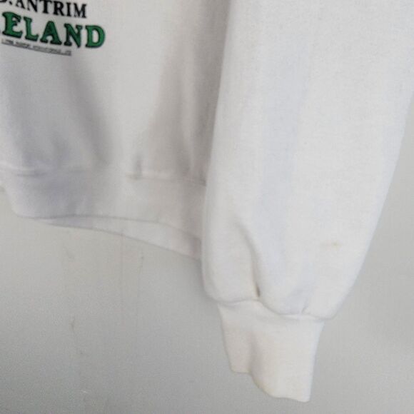 Vintage 80s O'Neal's Fine Ales Ireland Sweatshirt White Size L Made In USA - Picture 5 of 16